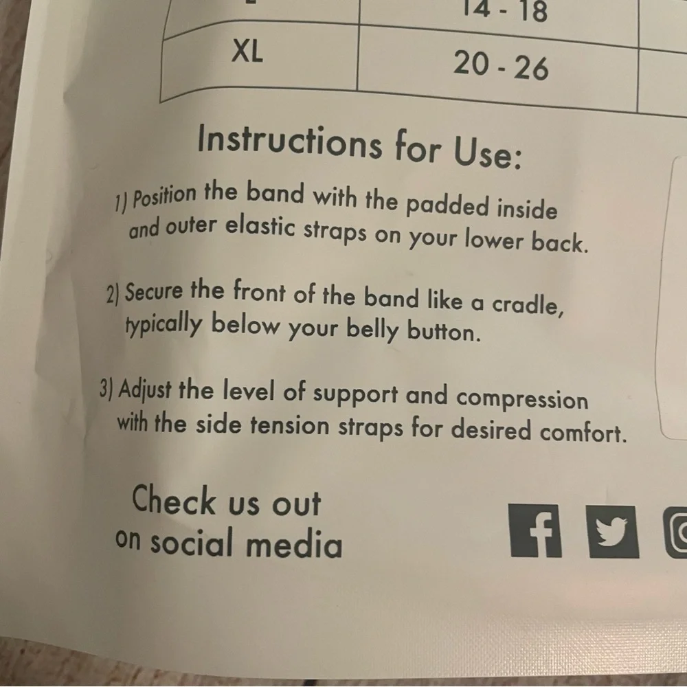 Motif Medical Pregnancy Back Brace Belly Band Support Medium White 6 8 10 12 M - Picture 7 of 7